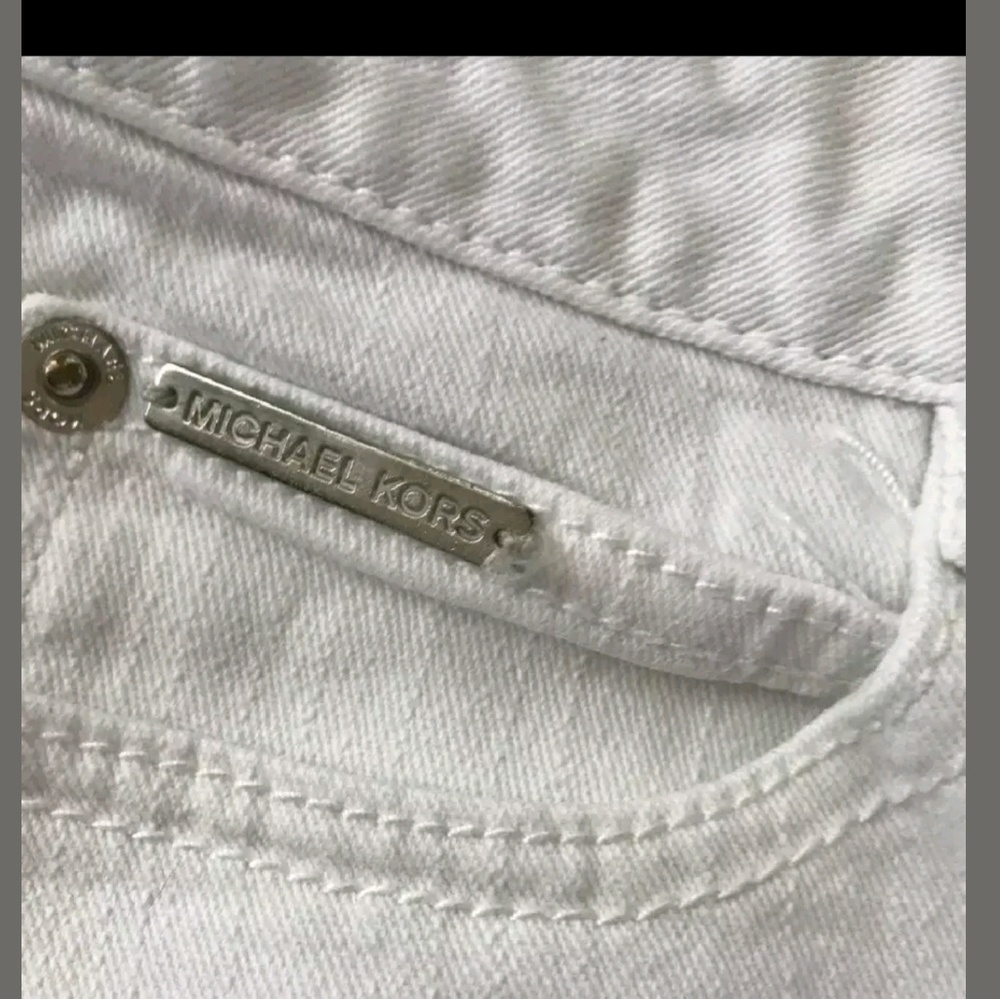 Mk white boot cut jeans